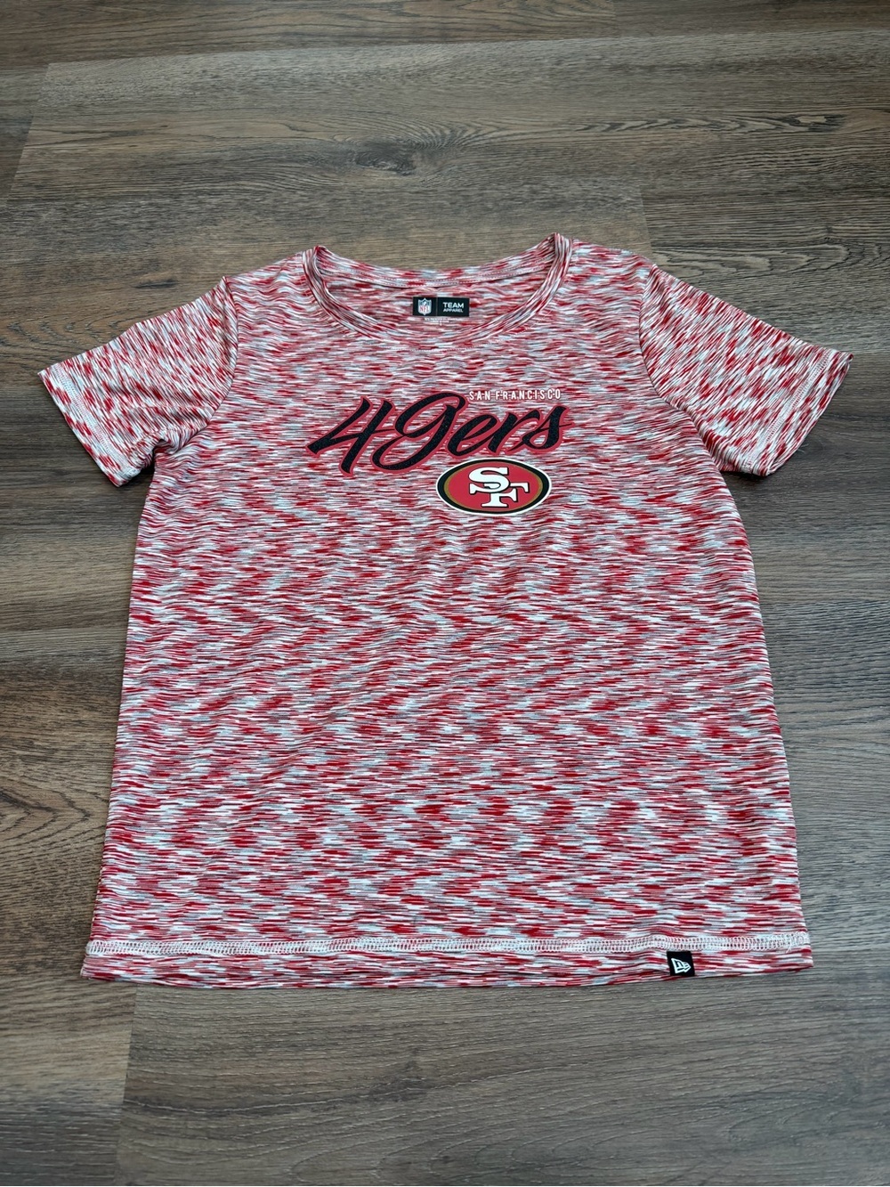San Francisco 49ers Space Dye Glitter Tee NFL Team Apparel Size Small